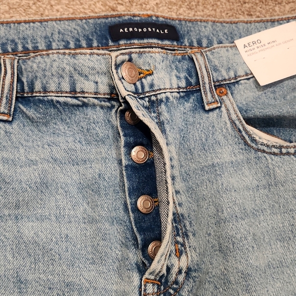 High Rise Aeropostal Denim Mini Skirt - Picture 5 of 8